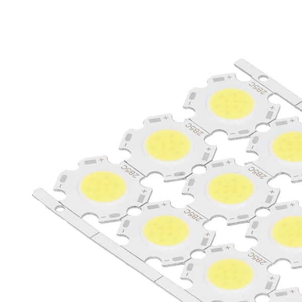 12 stk. LED-chips COB Lysemitterkomponent 5W 15-17V til DIY Spotlights Downlight Loftslampe Hvidt Lys