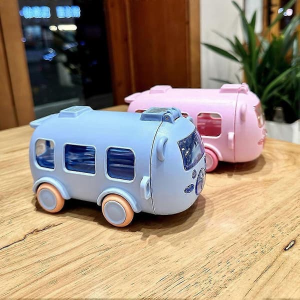 Barnbil Sugrör Vattenkopp, Söt Plastmugg, 500ml BPA-fri Tritanmugg för Barn Blue