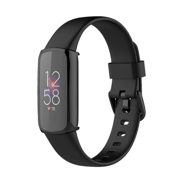 Sähköpinnoitettu TPU-kellonkehyssuoja Fitbit Luxe -kellolle Style A Other Smartwatch Model Black