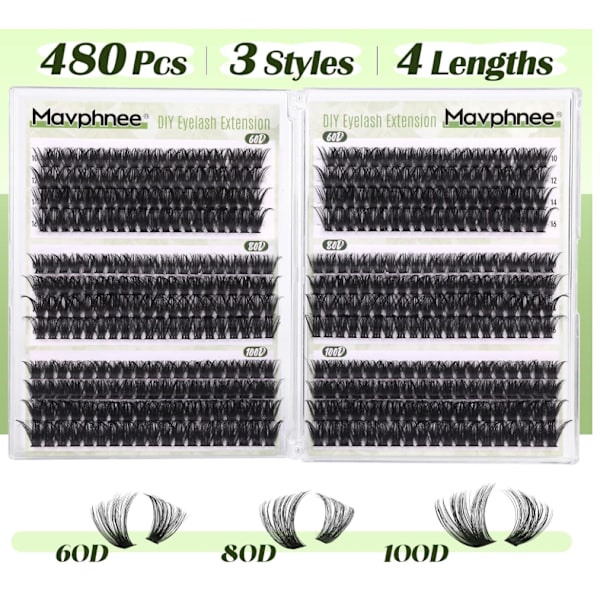 DIY Individual Eyelashes (60D+80D+100D)
