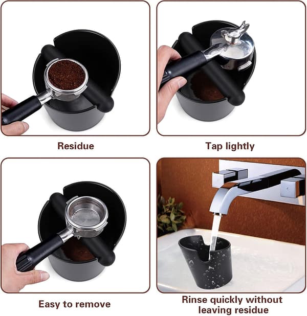 【2F】Kaffeknockbox, espressodumpbehållare, kaffebehållare, 4,8 tums espresso