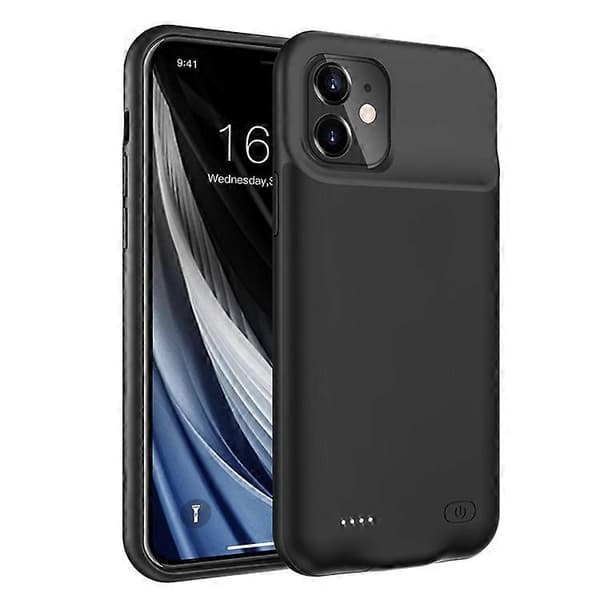 6800mAh oppladbart batteri mobiltelefonladerdeksel kompatibelt med iPhone 12 mini 5,4 tommer Black