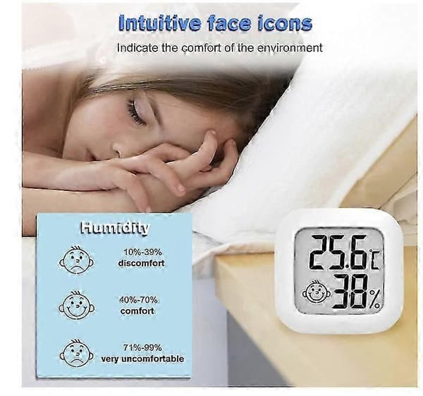 4X Digitalt LCD Termometer Hygrometer Fuktighetsmåler Rom Innendørs Temperaturtester
