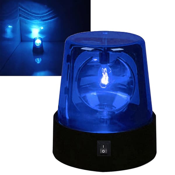 3 tommer natklub scene effekt strobelys batteridrevet 360 grader roterende Blå Blue 1PC