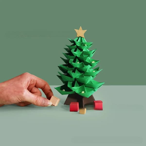 Juletræs Origami Sæt DIY Juletræs Origami Sæt[2F]