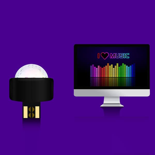 Mini Rhythm Light LED Fargerik Gratis Kabling RGB Bil Hjem Interiørdekorasjon