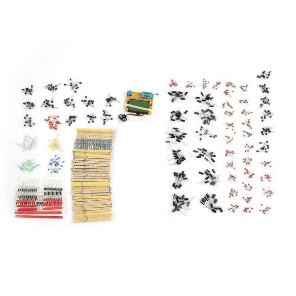 Super Electronic Component Kit 6 Värden Set för LCRT4 Grafisk Transistor Testare DC9V