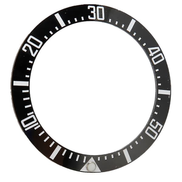 Urkransring 40 mm keramik til Rolex Deepsea erstatningstilbehør Black Base White Digit