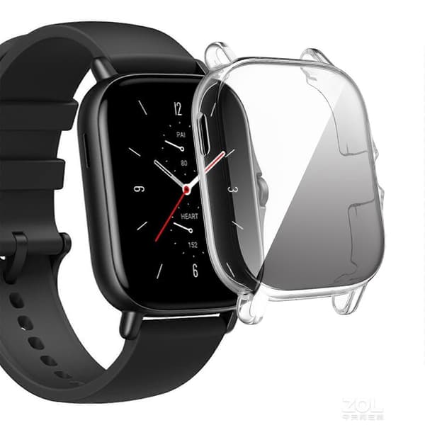 For Amazfit GTS 3 Full Coverage TPU Electroplating Watch Case Transparent