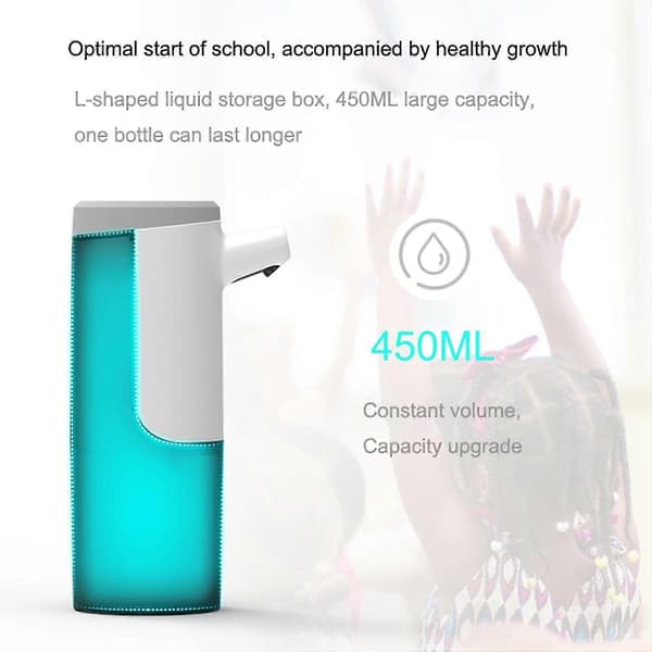 [2F]2x Automatisk dispenser 450ml Mindre skummende dispenser Håndfri - USB-lading elektrisk