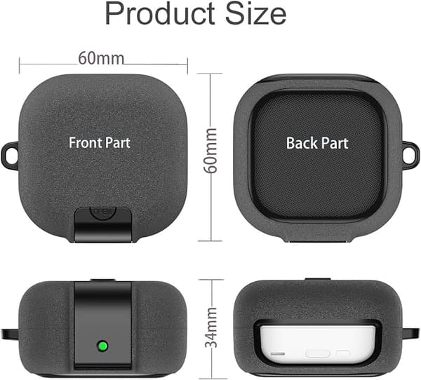 Etui til Samsung Caixa Galaxy Buds4 Pro, fuld beskyttelse / 1 stk (hvid)—dt