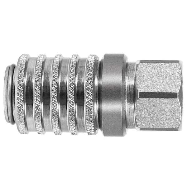 PD242-serien PD Stål Hydraulisk Testport och Diagnostikutrustning Snabbkoppling med Invändig Rörgänga Silver