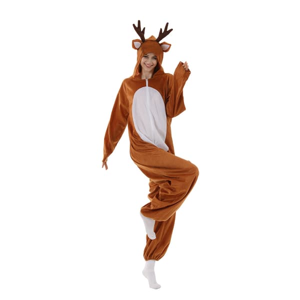 Juleelg One Piece Kostume Par Sjov Fest Scenerekvisitter Kostume