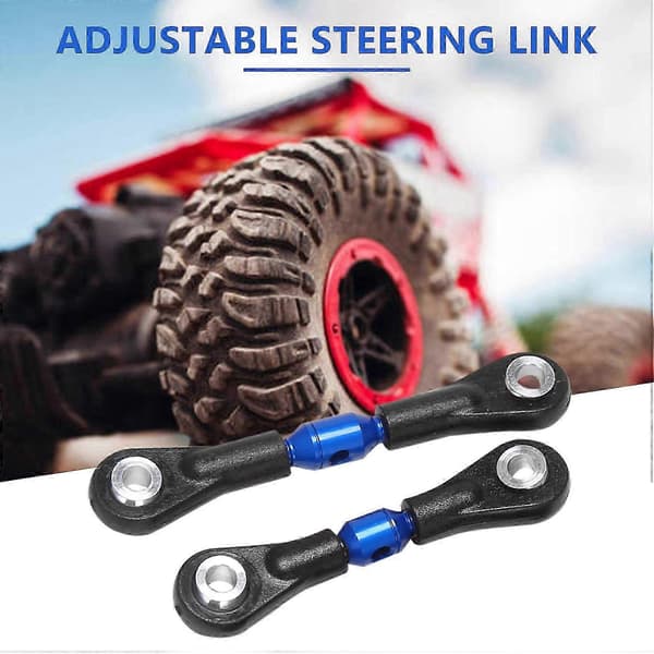 3 stk. styrestang i metall for Tamiya TT02 TT02T 1/10 RC bildeler tilbehør, blå Blue