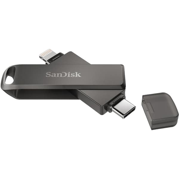 SanDisk iXpand Flash Drive Luxe 256GB Lightning / USB-C Musta a