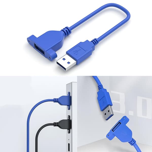 USB 3.0 USB 2.0 hann til hunn USB 3.0 skjøtekabel ledning datamaskinvert USB2.0 0.5m