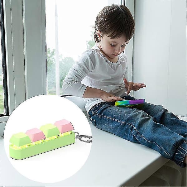 [2F]4-tasters tastaturfidgetleker for stresslindring Lette dekompresjonsleker for gutter jenter kvinner menn