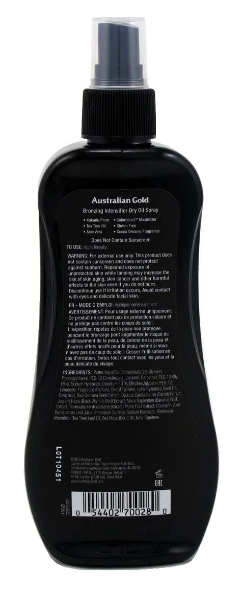 [2F]Australian Gold Intensifier Bronzing Dry Oil Spray 8 Ounce (2-pack)