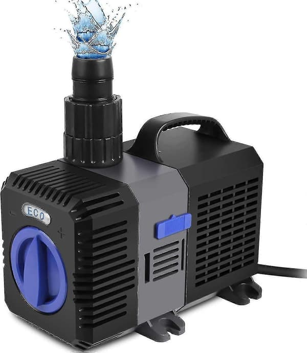 【2F】Damvandpumpe 3600L/H Øko Filter til Koi Pool Strøm Energieffektiv