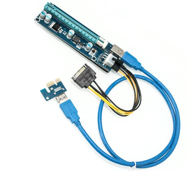 Ver006c Pci-e Riser-kort Usb 3.0-kabel Pci For Express Pcie 1x Til 16x Forlenger 1m