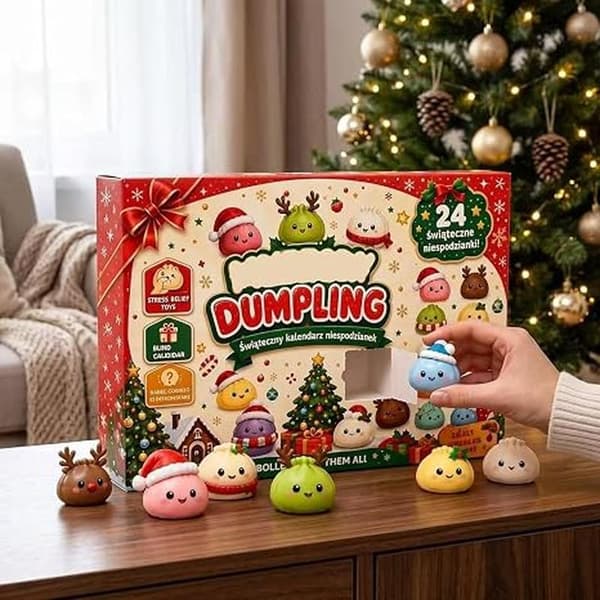 Jul Squishies Adventskalender 2026, Dumplings Nedtellingskalender-w B