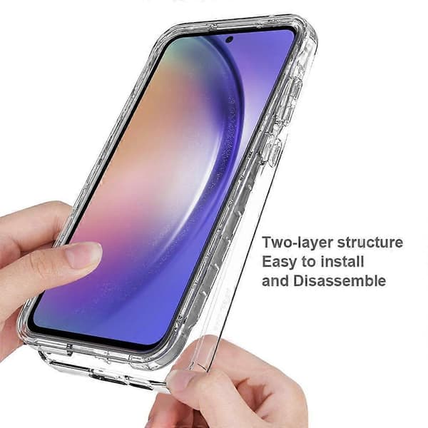 (Nytt) Støtsikkert klart gradient PC + TPU-telefondeksel For Samsung Galaxy A55 5G