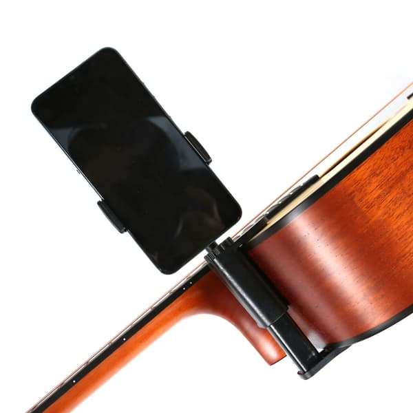 Gitarrtelefonhållare - Justerbart och roterbart gitarrfäste för gitarrer/ukulele, universell smartphone-kompatibilitet, idealisk för digitala noter