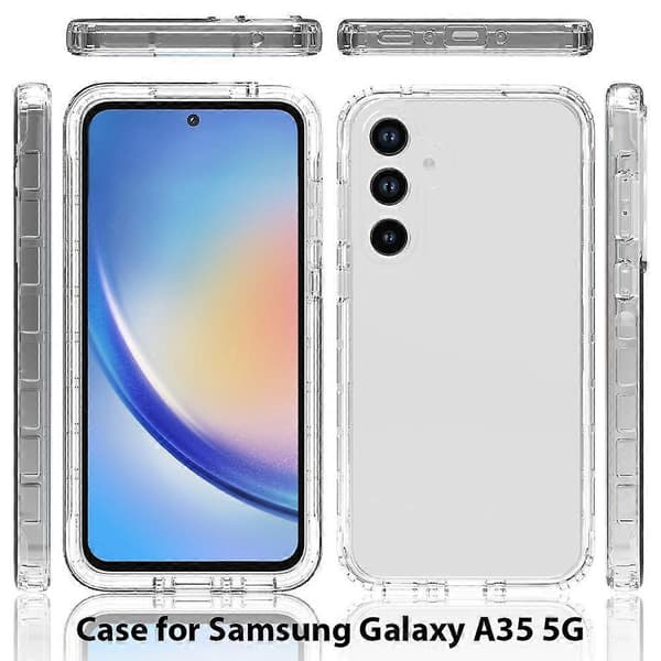(Nytt) Støtsikkert klart gradient PC + TPU-telefondeksel For Samsung Galaxy A35 5G