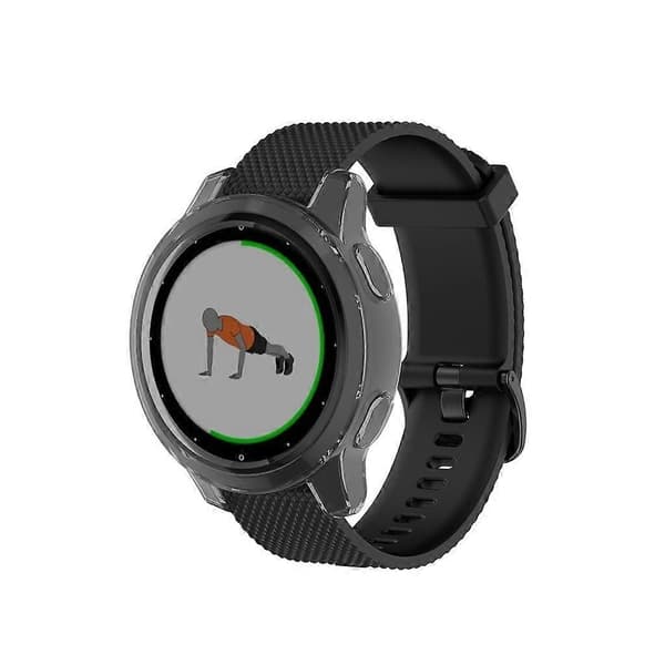 För Garmin Vivoactive 4 TPU skyddsskal (transparent vit) Transparent Black