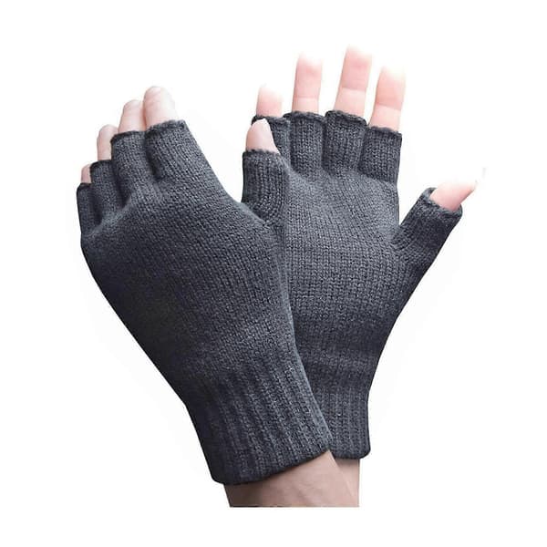 Termiske fingerløse handsker Kompatibel med mænd Grå Grey One Size