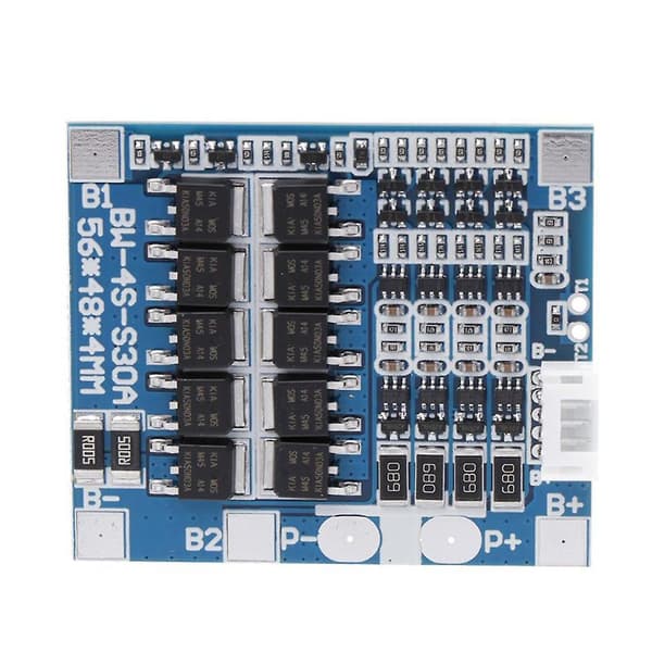 4S 30A Li-ion Litium 18650 Batteri BMS Skydd PCB-kort 3.2V Cell Blue