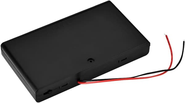 [2F]8 × AA batteriholder, ABS batterioppbevaringsboks med bryter DXGHC