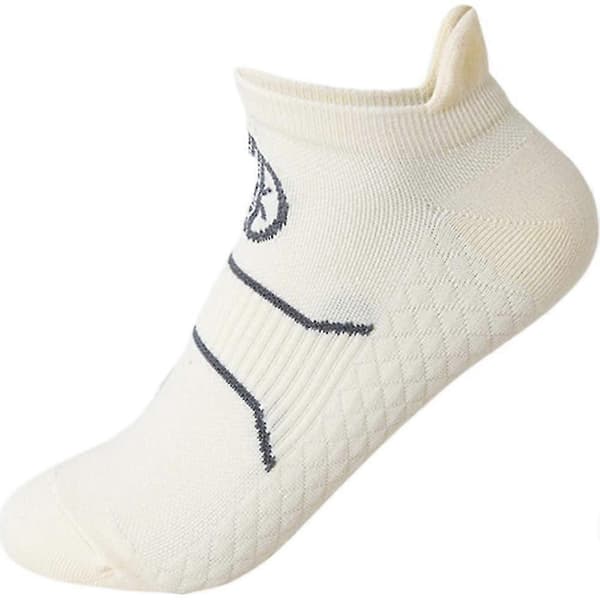 Ankelstrumpor för män, atletiska vadderade låga korta E6M-strumpor Sport I6S1[2F] Beige 1pair EU36-45