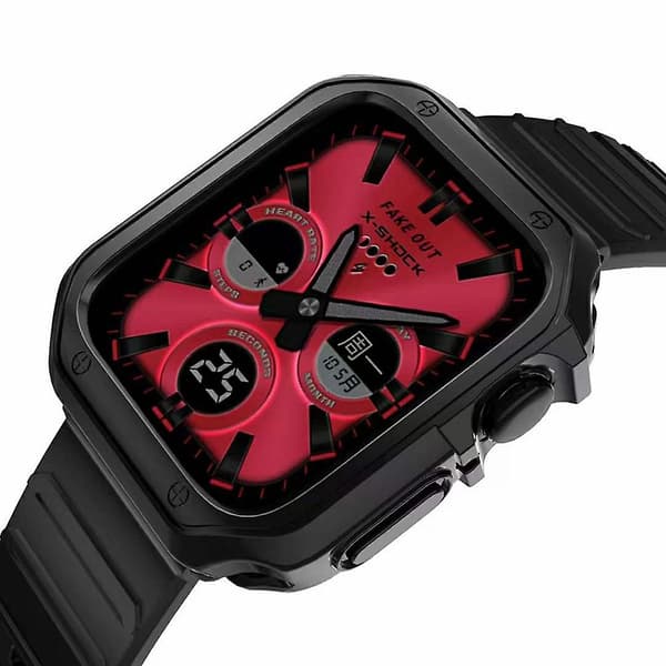 For Apple-Watch7 41/45mm Vaskbart deksel TPU-deksel Støtsikkert fullt støtfanger for Black