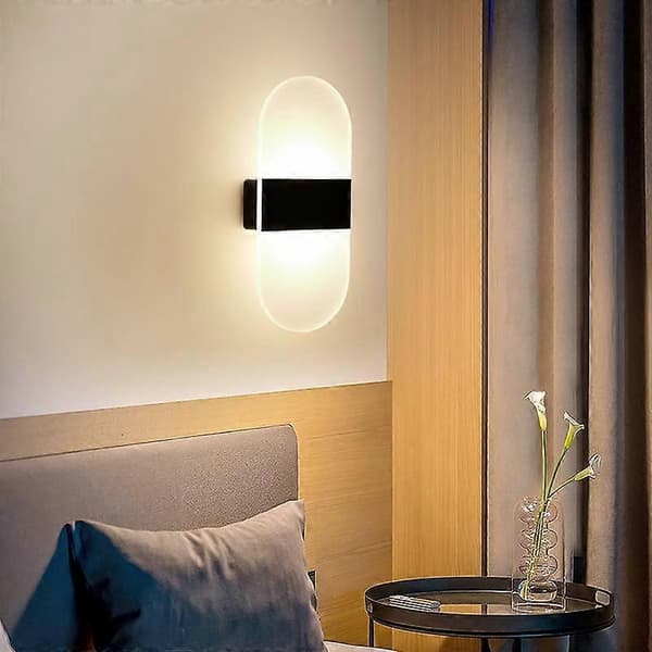 Magnetisk Akryl Smart Induktionsnattlampa, Vit Båge Vitt Ljus[2F]