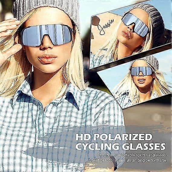 Polariserte solbriller, UV-beskyttelse sport baseball solbriller for sykling løping Grey