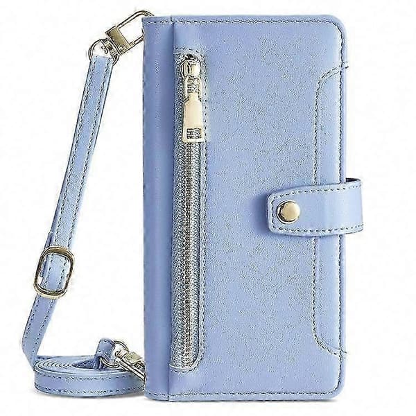 Galaxy S25 5G Plånboksfodral med dragkedja Blue