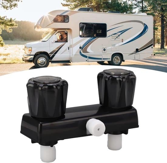 2-Handle Shower Faucet - Black RV Shower Faucet for Motorhome Bathroom - Easy Installation and Temperature Control