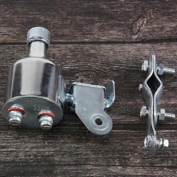 12V 6W Cykel Dynamo Strømgenerator Kit med Friktionsmotor til Bag-/Forlygte Silver