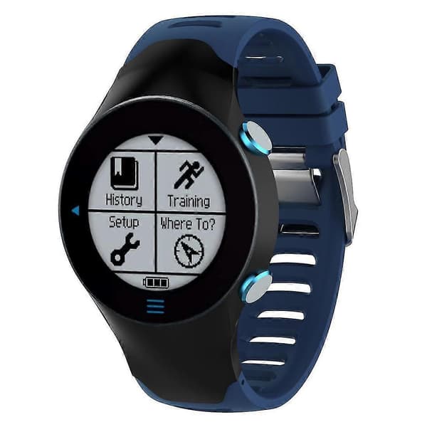 Silikoninen ranneke Garmin Forerunner 610 -kelloon Dark Blue