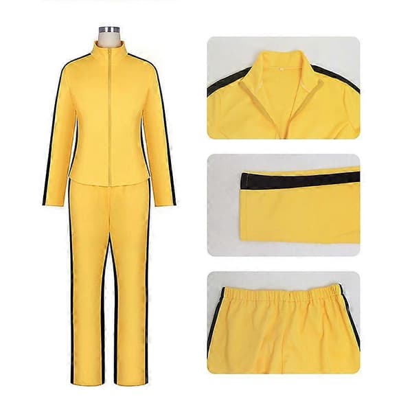 Kill Bill Cosplay Halloween Brud Gul Jumpsuit Anime Mode gul yellow M