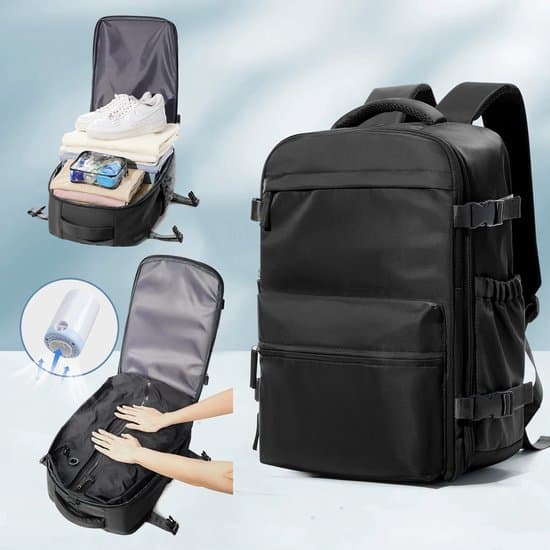 Vacuum Backpack - Vacuum - Backpack - Suitcase - Includes Vacuum Pump - 30L - Carry-on - Unisex Large Travel Backpack - Airplane -...
