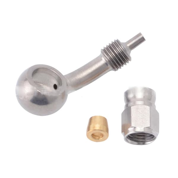 AN3 Bremseslangekobling Rustfritt Stål Antirustadapter for Biltilbehør Horizontal 28 degrees