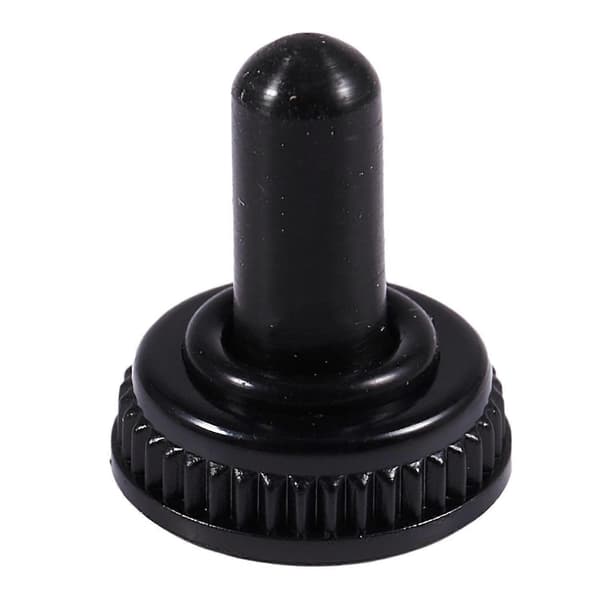 [2F]10 x vanntett vippebryterhette svart gummi 6 mm diameter