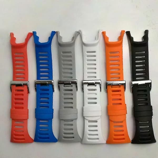 Suunto Ambit 1 2 3 klocka justerbart gummiband ersättningsarmband White Silver buckle