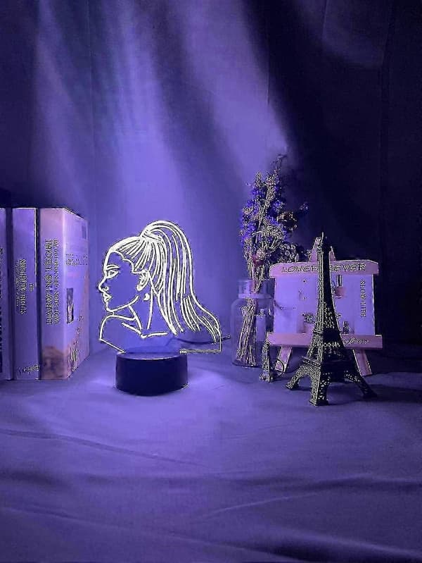 f Chanteuse Ariana Grande Nattlampa 3D Present Till Fans Sovrum De[2F]