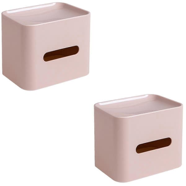 Rosa silkeboks Moderne serviettbeholder som holder 2 stk til hjemmet