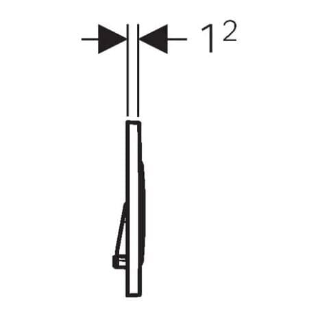 【2F】Geberit Sigma20 dobbel spyleplate: hvit, polert krom (115.882.KJ.1)