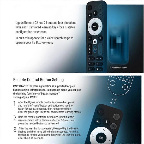 UR02 Bluetooth stemmefjernkontroll erstatning for AM8 PRO