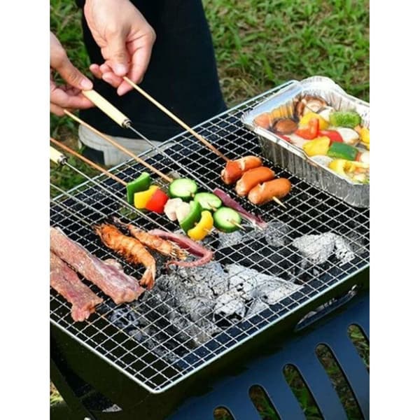 Grillrist i rustfritt stål for utendørs matlaging, 45x30 cm, 1 stk